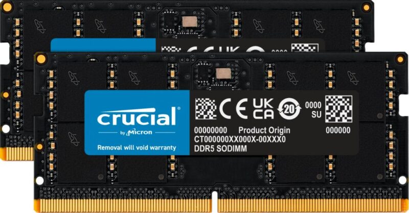 NB MEMORY 64GB DDR5-5600 SO/KIT2 CT2K32G56C46S5 CRUCIAL NB MEMORY 64GB DDR5-5600 SO/KIT2 CT2K32G56C46S5 CRUCIAL