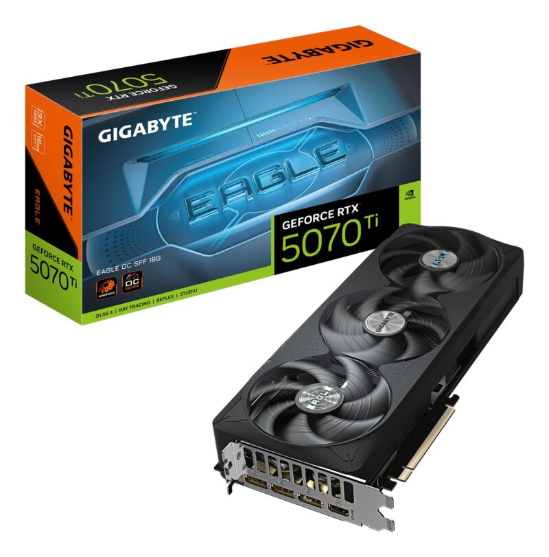 Graphics Card|GIGABYTE|NVIDIA GeForce RTX 5070 Ti|16 GB|GDDR7|256 bit|PCIE 5.0 16x|Triple slot Fansink|1xHDMI|3xDisplayPort|GV-N507TEAGLEOC-16GD1.0 Graphics Card|GIGABYTE|NVIDIA GeForce RTX 5070 Ti|16 GB|GDDR7|256 bit|PCIE 5.0 16x|Triple slot Fansink|1xHDMI|3xDisplayPort|GV-N507TEAGLEOC-16GD1.0