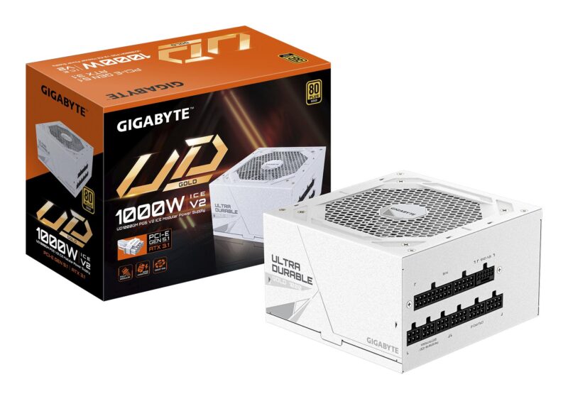 Power Supply|GIGABYTE|UD1000GM PG5 ICE|ATX 3.1|1000 Watts|Efficiency 80 PLUS GOLD|PFC Active|MTBF 100000 hours|GP-UD1000GMPG5ICE Power Supply|GIGABYTE|UD1000GM PG5 ICE|ATX 3.1|1000 Watts|Efficiency 80 PLUS GOLD|PFC Active|MTBF 100000 hours|GP-UD1000GMPG5ICE