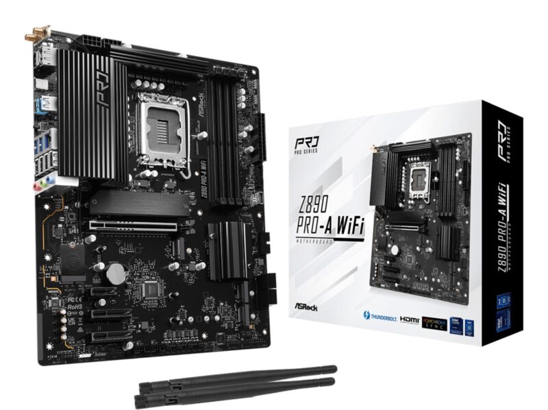 Mainboard|ASROCK|Intel Z890|LGA1851|ATX|Memory DDR5|Memory slots 4|Z890PRO-AWIFI Mainboard|ASROCK|Intel Z890|LGA1851|ATX|Memory DDR5|Memory slots 4|Z890PRO-AWIFI