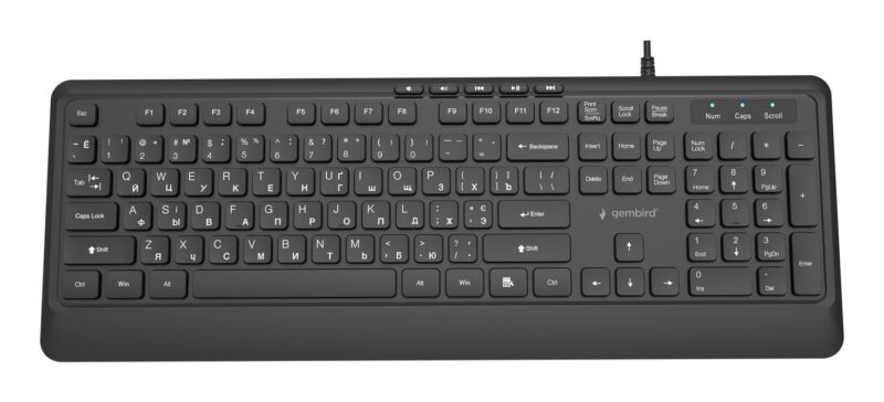 KEYBOARD MULTIMEDIA USB CYRILL/BLACK KB-MCH-05-CYRL GEMBIRD KEYBOARD MULTIMEDIA USB CYRILL/BLACK KB-MCH-05-CYRL GEMBIRD