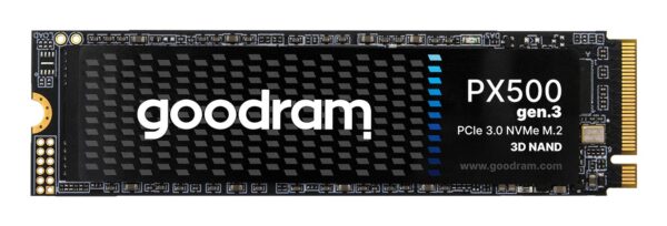 SSD|GOODRAM|600xTBW rating|MTBF 1500000 h|Read speed 3300 MB/s|Write speed 2700 MB/s|NVMe Yes|PCI Express 3.0|M.2|1000 GB|SSDPR-PX500-01T-80-G3 SSD|GOODRAM|600xTBW rating|MTBF 1500000 h|Read speed 3300 MB/s|Write speed 2700 MB/s|NVMe Yes|PCI Express 3.0|M.2|1000 GB|SSDPR-PX500-01T-80-G3