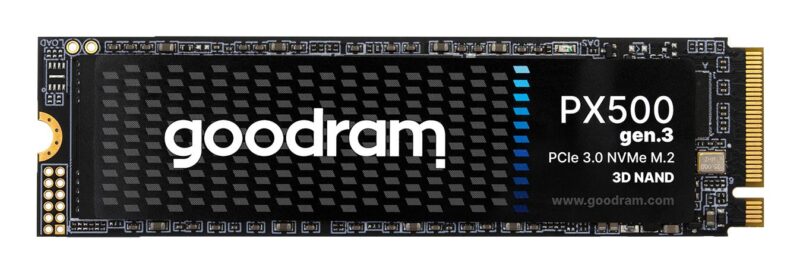 SSD|GOODRAM|600xTBW rating|MTBF 1500000 h|Read speed 3300 MB/s|Write speed 2700 MB/s|NVMe Yes|PCI Express 3.0|M.2|1000 GB|SSDPR-PX500-01T-80-G3 SSD|GOODRAM|600xTBW rating|MTBF 1500000 h|Read speed 3300 MB/s|Write speed 2700 MB/s|NVMe Yes|PCI Express 3.0|M.2|1000 GB|SSDPR-PX500-01T-80-G3