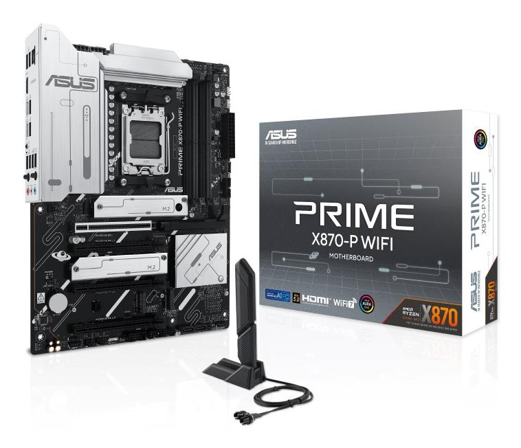 Mainboard|ASUS|AMD X870|SAM5|ATX|Memory DDR5|Memory slots 4|4xPCI-Express 4.0 16x|1xPCI-Express 5.0 16x|4xM.2|1xHDMI|4xUSB 2.0|4xUSB 3.2|2xUSB-C|1xRJ45|3xAudio port|PRIMEX870-PWIFI Mainboard|ASUS|AMD X870|SAM5|ATX|Memory DDR5|Memory slots 4|4xPCI-Express 4.0 16x|1xPCI-Express 5.0 16x|4xM.2|1xHDMI|4xUSB 2.0|4xUSB 3.2|2xUSB-C|1xRJ45|3xAudio port|PRIMEX870-PWIFI
