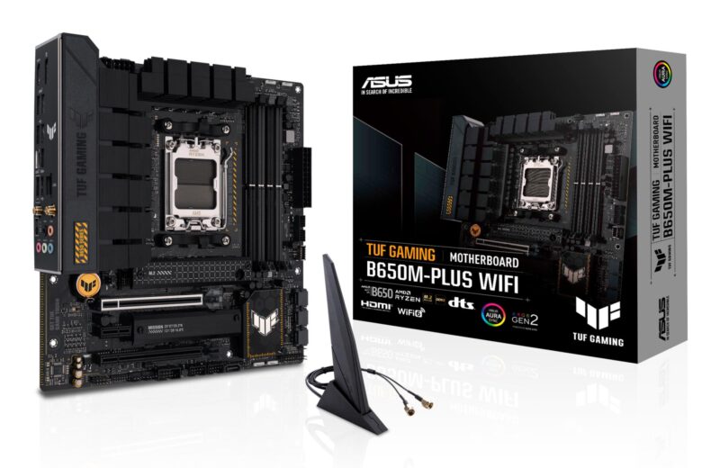 Mainboard|ASUS|AMD B650|SAM5|MicroATX|Memory DDR5|Memory slots 4|1xPCI-Express 4.0 1x|1xPCI-Express 4.0 16x|2xM.2|1xHDMI|1xDisplayPort|4xUSB 2.0|3xUSB 3.2|1xUSB-C|1xRJ45|5xAudio port|TUFGAMB650M-PLUSWIFI Mainboard|ASUS|AMD B650|SAM5|MicroATX|Memory DDR5|Memory slots 4|1xPCI-Express 4.0 1x|1xPCI-Express 4.0 16x|2xM.2|1xHDMI|1xDisplayPort|4xUSB 2.0|3xUSB 3.2|1xUSB-C|1xRJ45|5xAudio port|TUFGAMB650M-PLUSWIFI