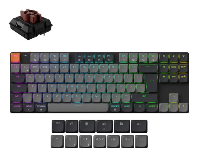KEYBOARD WRL K1 RGB/BLACK K1X-H3 KEYCHRON KEYBOARD WRL K1 RGB/BLACK K1X-H3 KEYCHRON