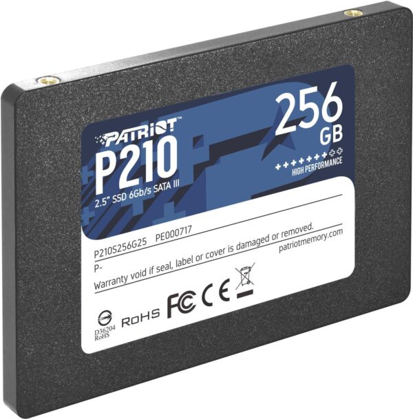 SSD|PATRIOT|P210|256GB|Write speed 400 MBytes/sec|Read speed 500 MBytes/sec|2,5"|TBW 120 TB|P210S256G25 CPU COOLER ACC THERMAL PASTE/DC2 BZ004 BE QUIET!