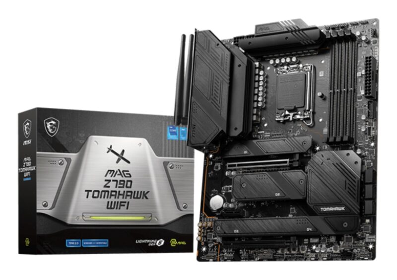 Mainboard|MSI|Intel Z790|LGA1700|ATX|Memory DDR5|Memory slots 4|1xPCI-Express 3.0 1x|2xPCI-Express 5.0 16x|4xM.2|1xHDMI|1xDisplayPort|8xUSB 3.2|2xUSB-C|1xOptical S/PDIF|1xRJ45|5xAudio port|MAGZ790TOMAHAWKWIFI Mainboard|MSI|Intel Z790|LGA1700|ATX|Memory DDR5|Memory slots 4|1xPCI-Express 3.0 1x|2xPCI-Express 5.0 16x|4xM.2|1xHDMI|1xDisplayPort|8xUSB 3.2|2xUSB-C|1xOptical S/PDIF|1xRJ45|5xAudio port|MAGZ790TOMAHAWKWIFI