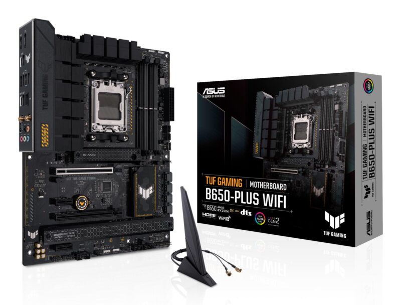 Mainboard|ASUS|AMD B650|SAM5|ATX|Memory DDR5|Memory slots 4|2xPCI-Express 4.0 1x|2xPCI-Express 4.0 16x|3xM.2|1xHDMI|1xDisplayPort|4xUSB 2.0|2xUSB 3.2|2xUSB-C|1xRJ45|5xAudio port|TUFGAMINGB650-PLUSWIFI