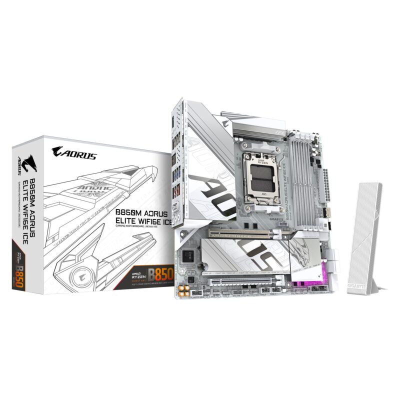 Mainboard|GIGABYTE|AMD B850|SAM5|Micro-ATX|Memory DDR5|Memory slots 4|B850MAELTWF6EICE1.1 Mainboard|GIGABYTE|AMD B850|SAM5|Micro-ATX|Memory DDR5|Memory slots 4|B850MAELTWF6EICE1.1
