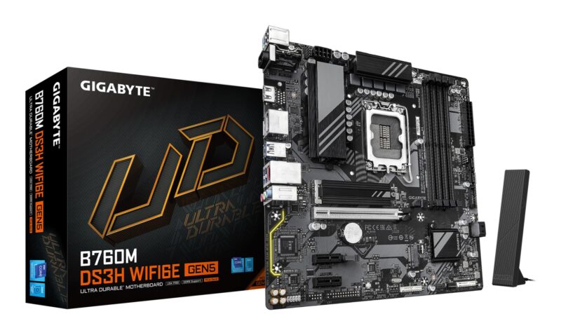 Mainboard|GIGABYTE|Intel B760 Express|LGA1700|Micro-ATX|Memory DDR5|Memory slots 4|B760MDS3HWF6EGEN5 Mainboard|GIGABYTE|Intel B760 Express|LGA1700|Micro-ATX|Memory DDR5|Memory slots 4|B760MDS3HWF6EGEN5