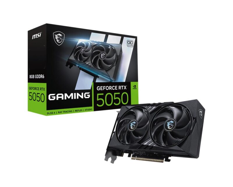 Graphics Card|MSI|NVIDIA|GeForce RTX 5050|8 GB|GDDR6|128 bit|PCI Express x16 5.0|Active|RTX50508GGAMINGOC Graphics Card|MSI|NVIDIA|GeForce RTX 5050|8 GB|GDDR6|128 bit|PCI Express x16 5.0|Active|RTX50508GGAMINGOC