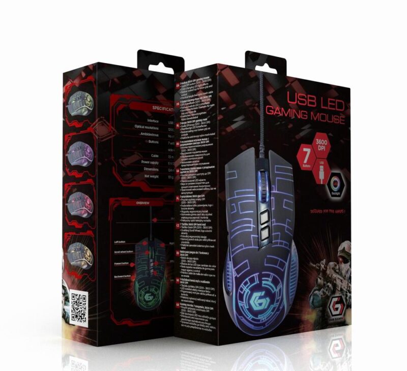 MOUSE USB OPTICAL GAMING/BLACK MUSG-RGB-01 GEMBIRD MOUSE USB OPTICAL GAMING/BLACK MUSG-RGB-01 GEMBIRD