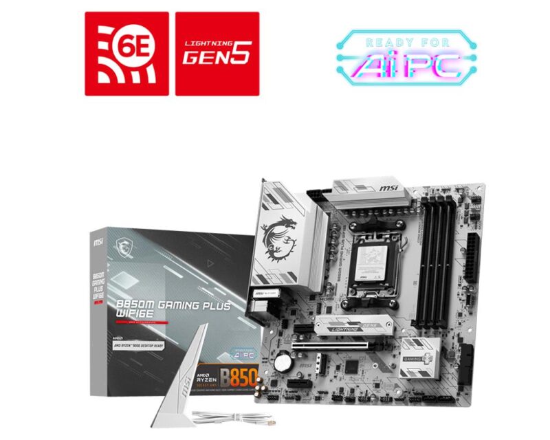 Mainboard|MSI|AMD B850|SAM5|Memory DDR5|Memory slots 4|B850MGAMINGPLUSWIFI6E Mainboard|MSI|AMD B850|SAM5|Memory DDR5|Memory slots 4|B850MGAMINGPLUSWIFI6E