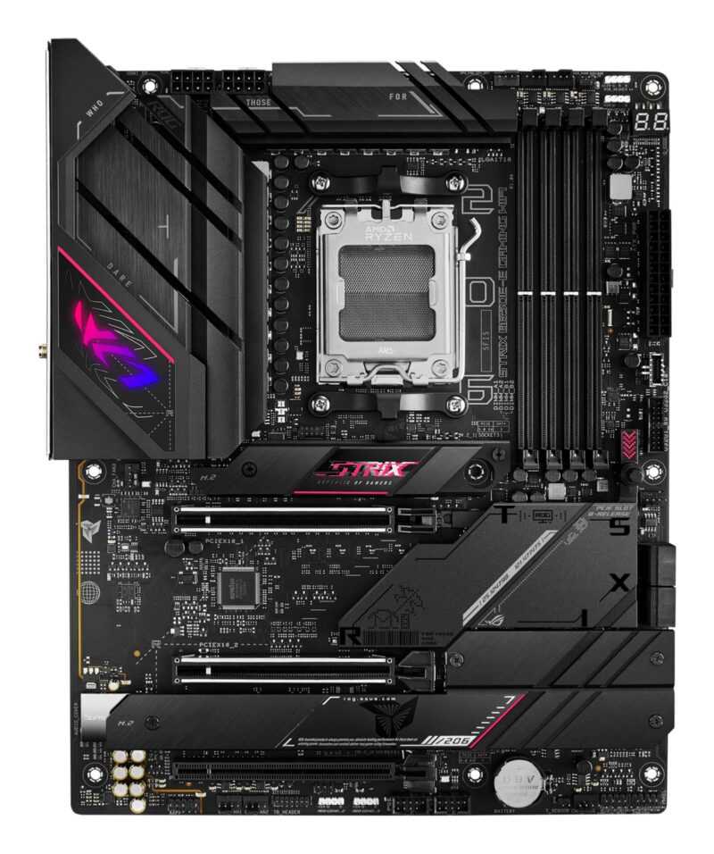 Mainboard|ASUS|AMD B650|SAM5|ATX|Memory DDR5|Memory slots 4|1xPCI-Express 4.0 16x|2xPCI-Express 5.0 16x|4xM.2|1xHDMI|1xDisplayPort|4xUSB 2.0|6xUSB 3.2|2xUSB-C|1xOptical S/PDIF|1xRJ45|5xAudio port|STRIXB650E-EGAMINGWIFI Mainboard|ASUS|AMD B650|SAM5|ATX|Memory DDR5|Memory slots 4|1xPCI-Express 4.0 16x|2xPCI-Express 5.0 16x|4xM.2|1xHDMI|1xDisplayPort|4xUSB 2.0|6xUSB 3.2|2xUSB-C|1xOptical S/PDIF|1xRJ45|5xAudio port|STRIXB650E-EGAMINGWIFI