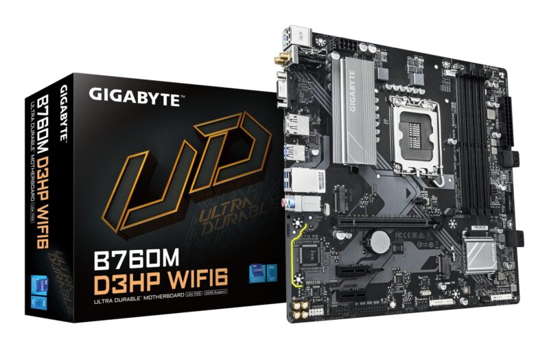 Mainboard|GIGABYTE|Intel B760 Express|LGA1700|Micro-ATX|Memory DDR5|Memory slots 4|B760MD3HPWIFI61.0 Mainboard|GIGABYTE|Intel B760 Express|LGA1700|Micro-ATX|Memory DDR5|Memory slots 4|B760MD3HPWIFI61.0