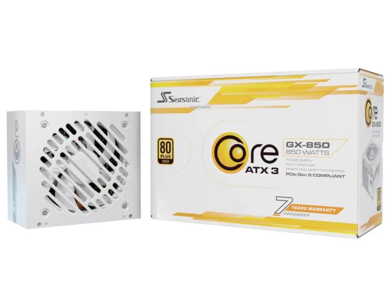 Power Supply|SEASONIC|CORE GX White|ATX|850 W|SRP-CGX851-A5A32SF-W Power Supply|SEASONIC|CORE GX White|ATX|850 W|SRP-CGX851-A5A32SF-W