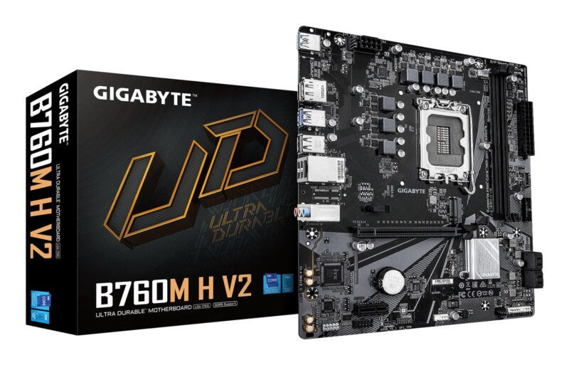 Mainboard|GIGABYTE|Intel B760 Express|LGA1700|Micro-ATX|Memory DDR5|Memory slots 2|B760MHV21.0 Mainboard|GIGABYTE|Intel B760 Express|LGA1700|Micro-ATX|Memory DDR5|Memory slots 2|B760MHV21.0