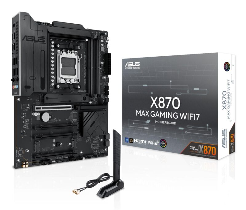 Mainboard|ASUS|AMD X870|SAM5|ATX|Memory DDR5|Memory slots 4|1xPCI-Express 3.0 16x|2xPCI-Express 4.0 16x|1xPCI-Express 5.0 16x|3xM.2|1xHDMI|4xUSB 2.0|4xUSB 3.2|2xUSB-C|1xRJ45|3xAudio port|X870MAXGAMINGWIFI7