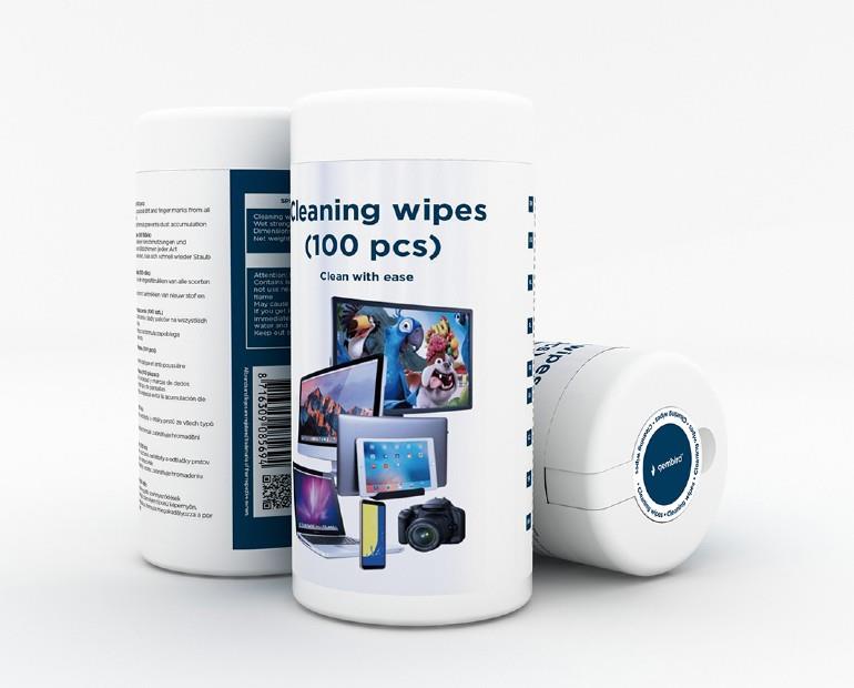 CLEANING WIPES 100PCS/CK-AWW100-01 GEMBIRD CLEANING WIPES 100PCS/CK-AWW100-01 GEMBIRD