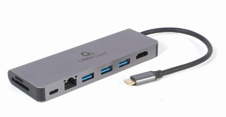 I/O ADAPTER USB-C TO HDMI/USB3/5IN1 A-CM-COMBO5-05 GEMBIRD I/O ADAPTER USB-C TO HDMI/USB3/5IN1 A-CM-COMBO5-05 GEMBIRD