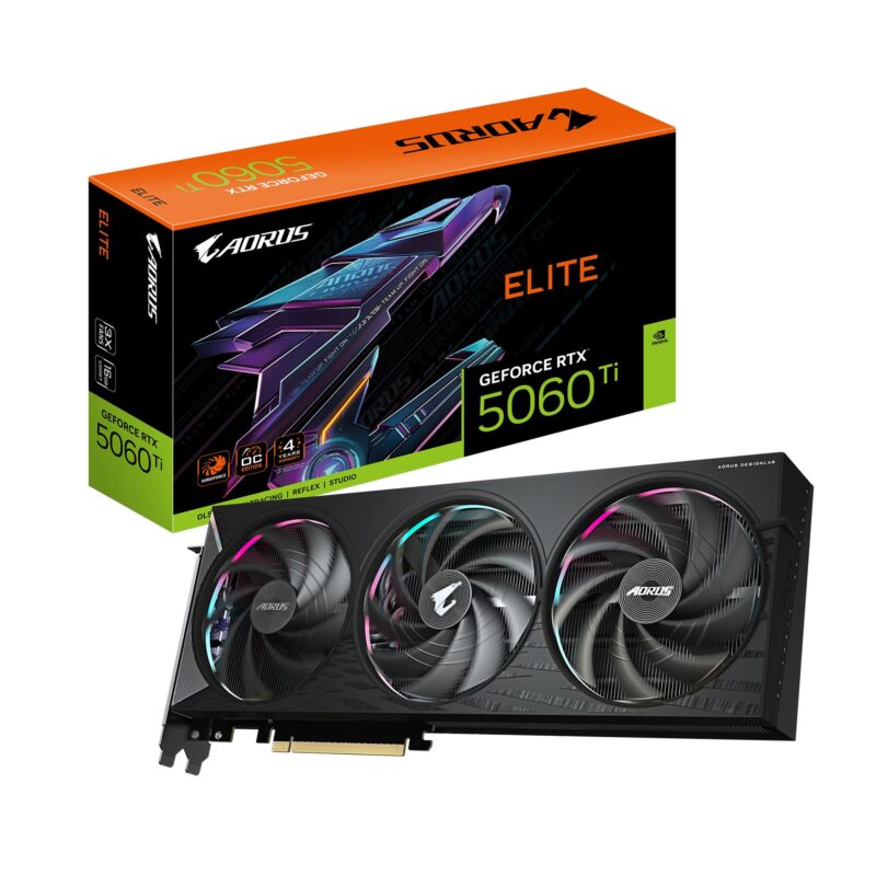 Graphics Card|GIGABYTE|NVIDIA GeForce RTX 5060 Ti|16 GB|GDDR7|128 bit|PCIE 5.0 16x|GPU 2722 MHz|Triple slot Fansink|1xHDMI|3xDisplayPort|GV-N506TAORUSE-16GD1.0 Graphics Card|GIGABYTE|NVIDIA GeForce RTX 5060 Ti|16 GB|GDDR7|128 bit|PCIE 5.0 16x|GPU 2722 MHz|Triple slot Fansink|1xHDMI|3xDisplayPort|GV-N506TAORUSE-16GD1.0