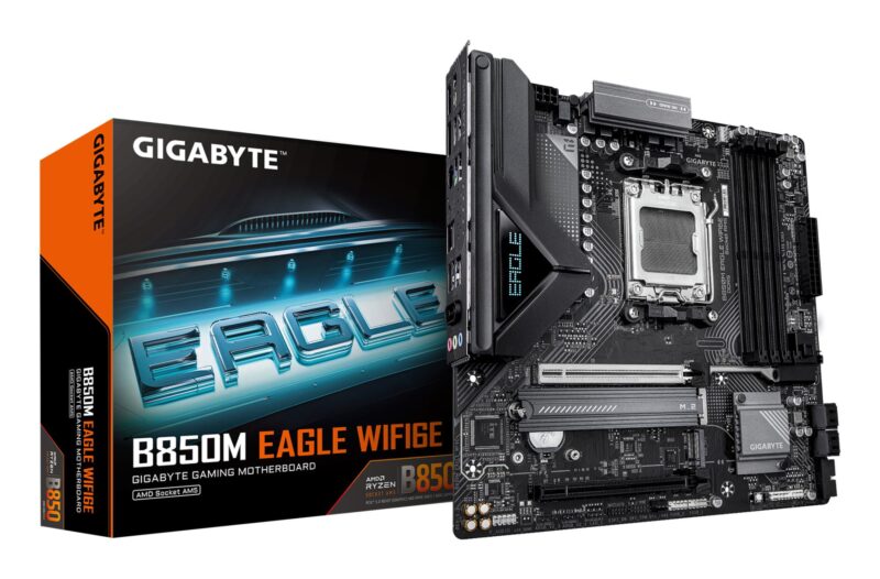 Mainboard|GIGABYTE|AMD B850|SAM5|Micro-ATX|Memory DDR5|Memory slots 4|B850MEAGLEWF6E Mainboard|GIGABYTE|AMD B850|SAM5|Micro-ATX|Memory DDR5|Memory slots 4|B850MEAGLEWF6E