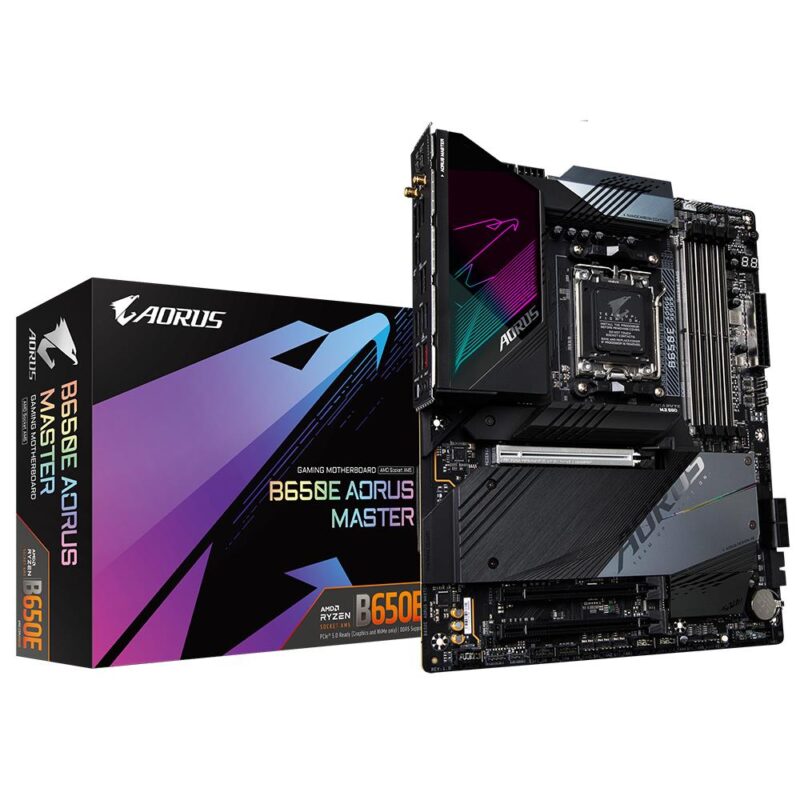 Mainboard|GIGABYTE|AMD B650|SAM5|ATX|Memory DDR5|Memory slots 4|2xPCI-Express 4.0 16x|1xPCI-Express 5.0 16x|4xM.2|1xHDMI|4xUSB 2.0|8xUSB 3.2|1xUSB-C|1xOptical S/PDIF|1xRJ45|2xAudio port|B650EAORUSMASTER1.0 Mainboard|GIGABYTE|AMD B650|SAM5|ATX|Memory DDR5|Memory slots 4|2xPCI-Express 4.0 16x|1xPCI-Express 5.0 16x|4xM.2|1xHDMI|4xUSB 2.0|8xUSB 3.2|1xUSB-C|1xOptical S/PDIF|1xRJ45|2xAudio port|B650EAORUSMASTER1.0