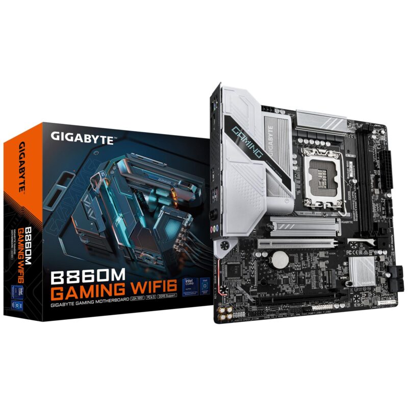 Mainboard|GIGABYTE|Intel B860 Express|LGA1851|Micro-ATX|Memory DDR5|Memory slots 2|B860MGAMINGWIFI6 Mainboard|GIGABYTE|Intel B860 Express|LGA1851|Micro-ATX|Memory DDR5|Memory slots 2|B860MGAMINGWIFI6