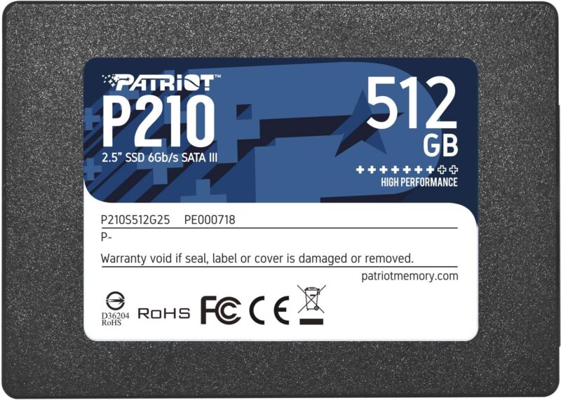 SSD|PATRIOT|P210|512GB|SATA 3.0|Write speed 430 MBytes/sec|Read speed 520 MBytes/sec|2,5"|TBW 240 TB|P210S512G25 SSD|PATRIOT|P210|512GB|SATA 3.0|Write speed 430 MBytes/sec|Read speed 520 MBytes/sec|2,5"|TBW 240 TB|P210S512G25
