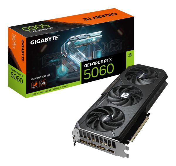 Graphics Card|GIGABYTE|NVIDIA|GeForce RTX 5060|2595 MHz|8 GB|GDDR7|128 bit|PCI Express 5.0|Active|GV-N5060GAMINGOC-8GD Graphics Card|GIGABYTE|NVIDIA|GeForce RTX 5060|2595 MHz|8 GB|GDDR7|128 bit|PCI Express 5.0|Active|GV-N5060GAMINGOC-8GD