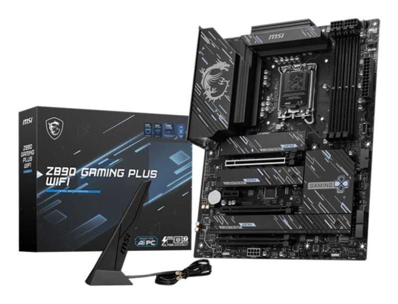 Mainboard|MSI|Intel Z890|LGA1851|ATX|Memory DDR4|Memory slots 4|1xPCI-Express 4.0 1x|2xPCI-Express 4.0 4x |1xPCI-Express 5.0 16x|4xM.2|1xHDMI|1xDisplayPort|4xUSB 2.0|3xUSB 3.2|1xUSB-C|1xUSB-C w/Thunderbolt|1xPS/2|1xRJ45|3xAudio port|Z890GAMINGPLUSWIFI Mainboard|MSI|Intel Z890|LGA1851|ATX|Memory DDR4|Memory slots 4|1xPCI-Express 4.0 1x|2xPCI-Express 4.0 4x |1xPCI-Express 5.0 16x|4xM.2|1xHDMI|1xDisplayPort|4xUSB 2.0|3xUSB 3.2|1xUSB-C|1xUSB-C w/Thunderbolt|1xPS/2|1xRJ45|3xAudio port|Z890GAMINGPLUSWIFI
