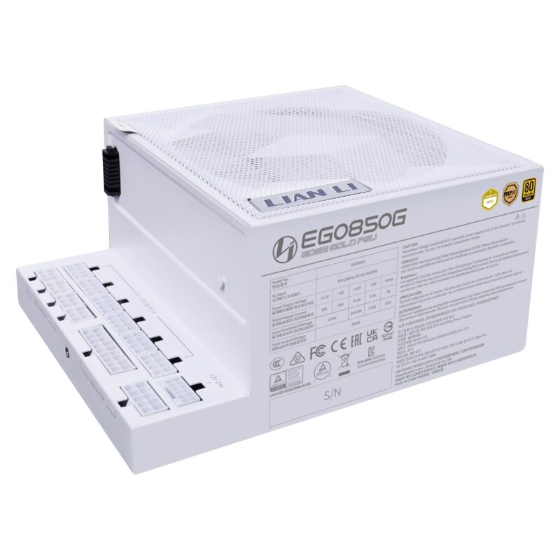 Power Supply|LIAN LI|EDGE GOLD 850|850 Watts|Efficiency 80 PLUS GOLD|PFC Active|G9P.EG0850G.W000.EU Power Supply|LIAN LI|EDGE GOLD 850|850 Watts|Efficiency 80 PLUS GOLD|PFC Active|G9P.EG0850G.W000.EU