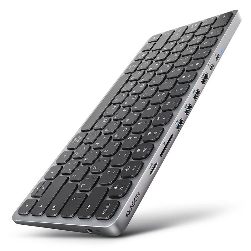 KEYBOARD + I/O HUB 9IN1/0.6M HMC-KB-CRL AXAGON KEYBOARD + I/O HUB 9IN1/0.6M HMC-KB-CRL AXAGON