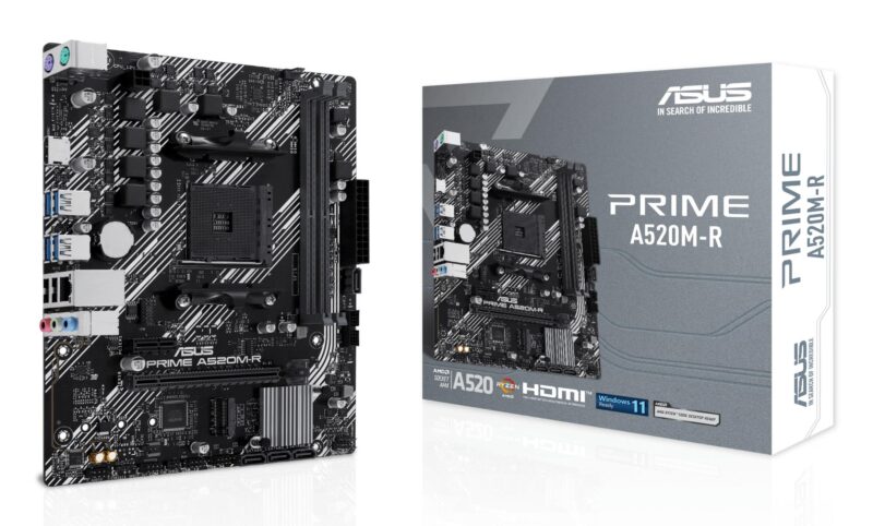 Mainboard|ASUS|AMD A520|SAM4|Micro-ATX|Memory DDR4|Memory slots 2|1xPCI-Express 3.0 1x|1xPCI-Express 3.0 16x|1xM.2|1xHDMI|2xUSB 2.0|4xUSB 3.1|2xPS/2|1xRJ45|3xAudio port|PRIMEA520M-R Mainboard|ASUS|AMD A520|SAM4|Micro-ATX|Memory DDR4|Memory slots 2|1xPCI-Express 3.0 1x|1xPCI-Express 3.0 16x|1xM.2|1xHDMI|2xUSB 2.0|4xUSB 3.1|2xPS/2|1xRJ45|3xAudio port|PRIMEA520M-R