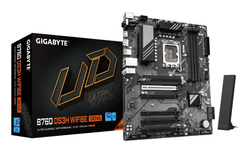 Mainboard|GIGABYTE|Intel B760 Express|LGA1700|ATX|Memory DDR5|Memory slots 4|B760DS3HWF6EGEN51.0 Mainboard|GIGABYTE|Intel B760 Express|LGA1700|ATX|Memory DDR5|Memory slots 4|B760DS3HWF6EGEN51.0