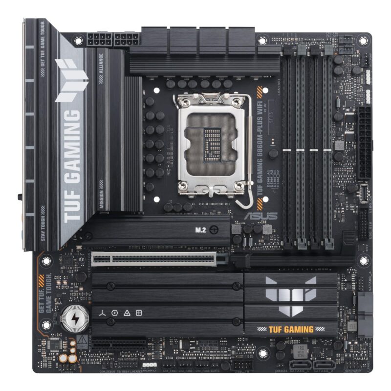 Mainboard|ASUS|Intel B860 Express|LGA1851|Micro-ATX|Memory DDR5|Memory slots 4|1xPCI-Express 4.0 4x |1xPCI-Express 5.0 16x|3xM.2|1xHDMI|1xDisplayPort|1xUSB 2.0|4xUSB 3.0|2xUSB 3.2|1xUSB-C|1xOptical S/PDIF|1xRJ45|5xAudio port|GAMINGB860M-PLUSWIFI Mainboard|ASUS|Intel B860 Express|LGA1851|Micro-ATX|Memory DDR5|Memory slots 4|1xPCI-Express 4.0 4x |1xPCI-Express 5.0 16x|3xM.2|1xHDMI|1xDisplayPort|1xUSB 2.0|4xUSB 3.0|2xUSB 3.2|1xUSB-C|1xOptical S/PDIF|1xRJ45|5xAudio port|GAMINGB860M-PLUSWIFI