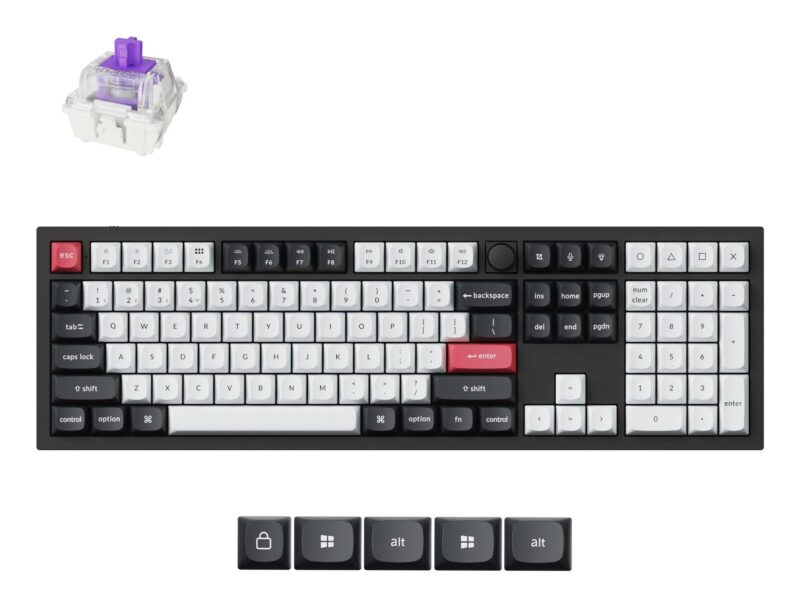 KEYBOARD WRL Q6 HE RGB/CARBON BLACK Q6H-M1 KEYCHRON KEYBOARD WRL Q6 HE RGB/CARBON BLACK Q6H-M1 KEYCHRON