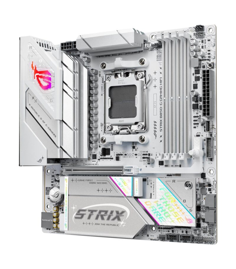 Mainboard|ASUS|AMD B850|SAM5|Micro-ATX|Memory DDR5|Memory slots 4|1xPCI-Express 5.0 16x|4xM.2|1xHDMI|1xDisplayPort|2xUSB 2.0|4xUSB 3.2|4xUSB-C|1xOptical S/PDIF|1xRJ45|2xAudio port|STRIXB850-GGAMINGWIFI Mainboard|ASUS|AMD B850|SAM5|Micro-ATX|Memory DDR5|Memory slots 4|1xPCI-Express 5.0 16x|4xM.2|1xHDMI|1xDisplayPort|2xUSB 2.0|4xUSB 3.2|4xUSB-C|1xOptical S/PDIF|1xRJ45|2xAudio port|STRIXB850-GGAMINGWIFI