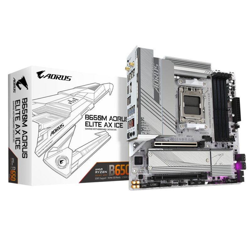 Mainboard|GIGABYTE|AMD B650|SAM5|Micro-ATX|Memory DDR5|Memory slots 4|B650MAELITEAXICE1.1 Mainboard|GIGABYTE|AMD B650|SAM5|Micro-ATX|Memory DDR5|Memory slots 4|B650MAELITEAXICE1.1