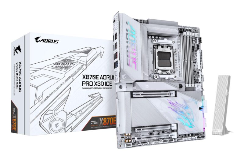 Mainboard|GIGABYTE|AMD X870E|Socket AM5|ATX|RAM DDR5-SDRAM|4xSlots|Wi-Fi Yes|Bluetooth Yes|4xNumber of M.2 (M) slots|X870E A PRO X ICE|X870EAPROXICE Mainboard|GIGABYTE|AMD X870E|Socket AM5|ATX|RAM DDR5-SDRAM|4xSlots|Wi-Fi Yes|Bluetooth Yes|4xNumber of M.2 (M) slots|X870E A PRO X ICE|X870EAPROXICE