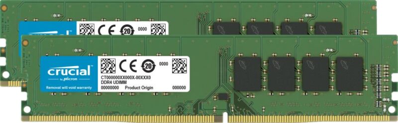 MEMORY DIMM 32GB PC25600 DDR4/KIT2 CT2K16G4DFRA32A CRUCIAL MEMORY DIMM 32GB PC25600 DDR4/KIT2 CT2K16G4DFRA32A CRUCIAL